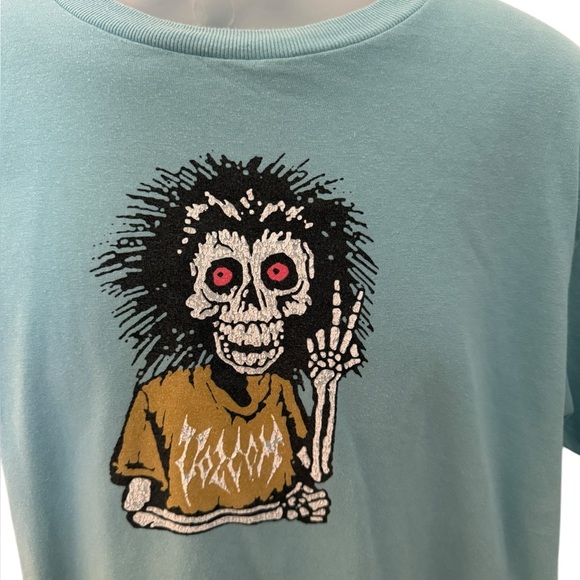 VOLCOM Skate Skeleton Peace Tee Shirt Men M Medium - Picture 2 of 5